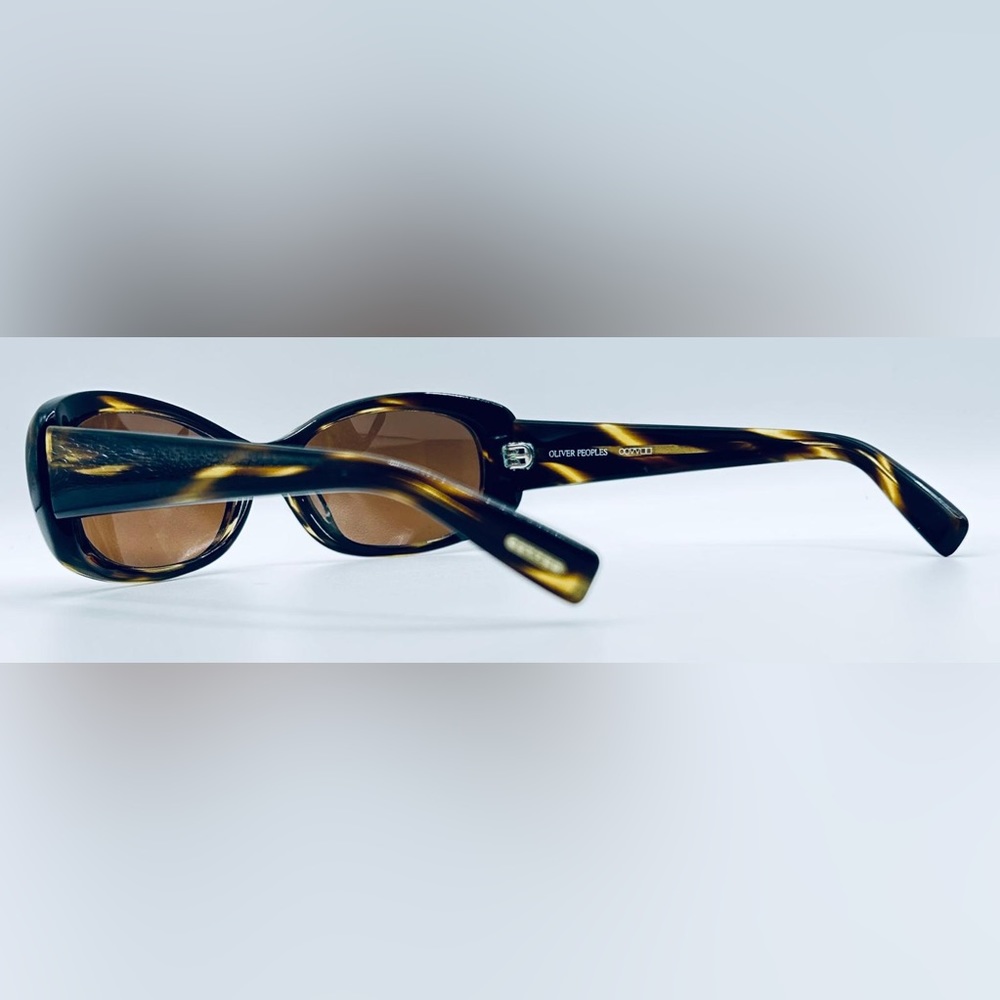 Oliver Peoples Tortoiseshell Brown Oval Sunglasses - Picture 5 of 8
